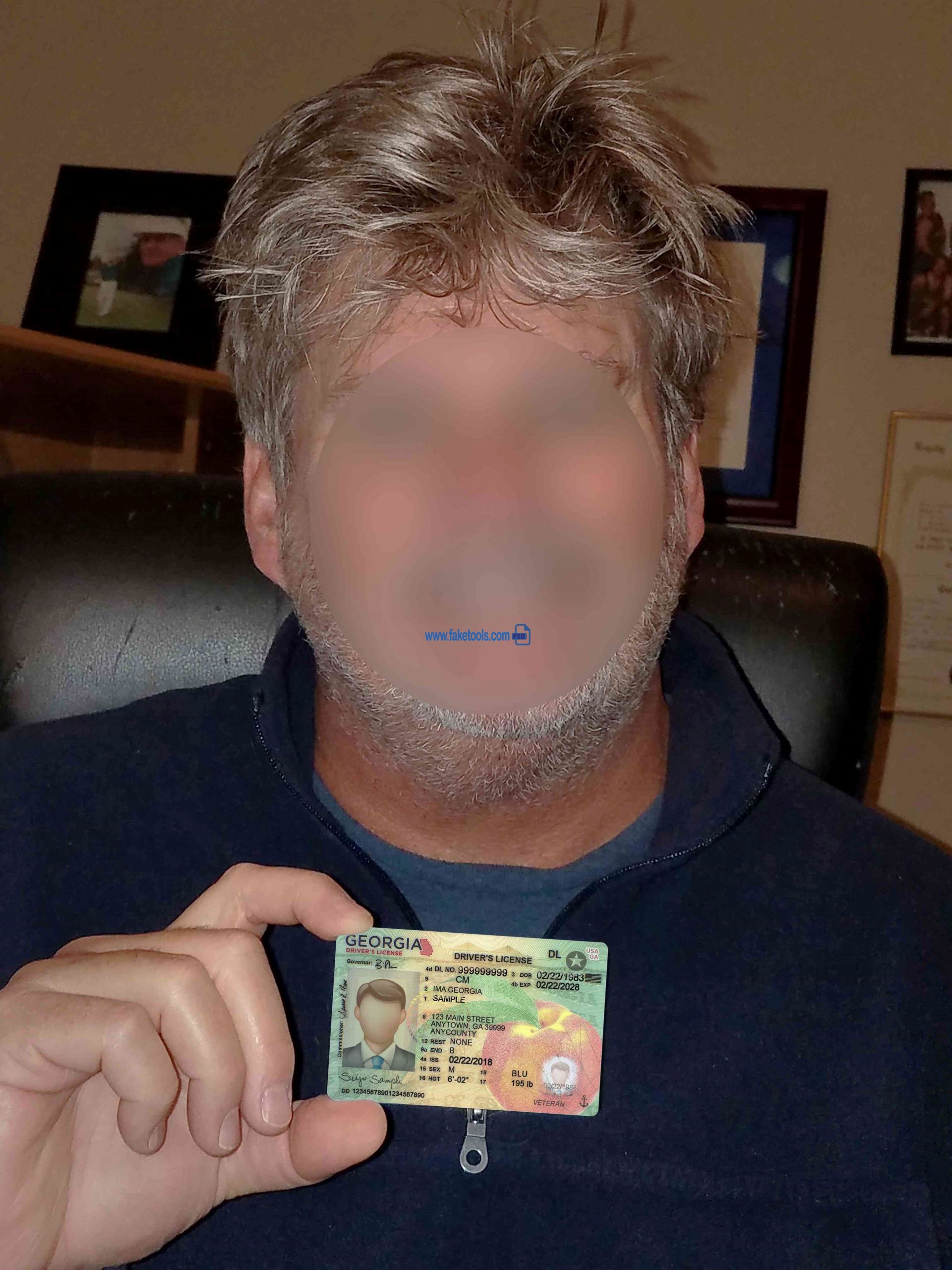 Drivers License and Id Card Selfie template