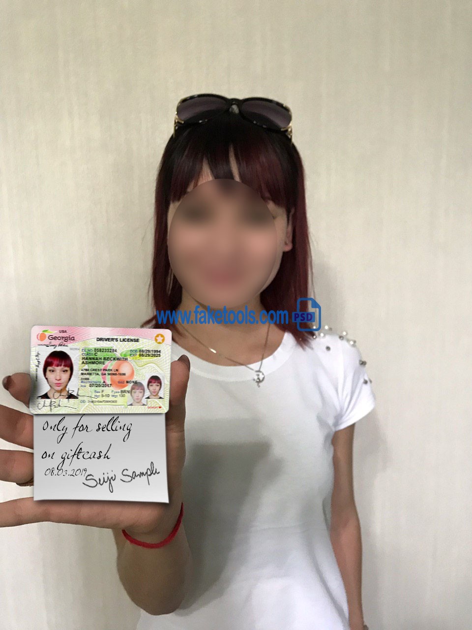 Id Card and Driver License Selfie template